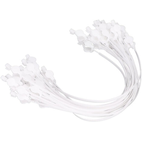 20 pièces Attaches pour Bavoirs Dentaires en Plastique Élastique à Double Extrémité Jetables pour Soins Bucco-dentaires Blanc (1/5)