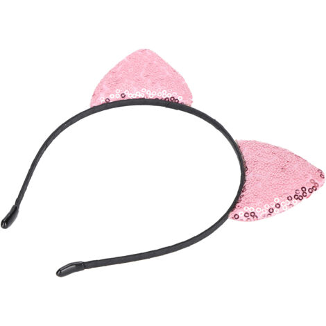 Bandeau à Oreilles de Chat à Paillettes Réversible - Accessoire Cheveux Brillant pour Femme (1/5)