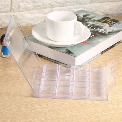 Boîte de Rangement Transparente 20 Cases pour Décorations à Ongles Strass et Perles (1/5)