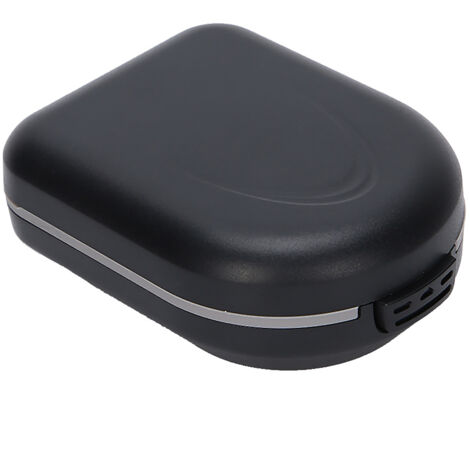 Étui imperméable pour appareil auditif contour d'oreille, boîte de rangement portable et résistante aux chutes, couleur noire (1/5)