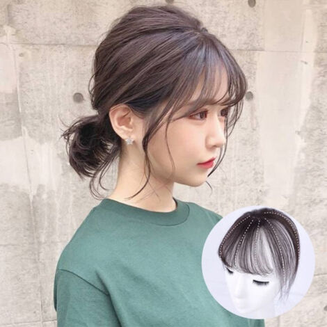Frange 3D Air Bangs Extension Invisible Sans Couture Naturelle (1/5)