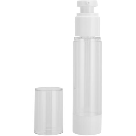 Flacon pompe rechargeable voyage 50ml, contenant lotion transparent plastique (1/5)