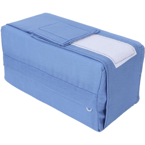Oreiller de jambe pour dormir sur le côté, mousse douce détachable, réduction de pression et fixation du genou avec sangle bleue (1/5)