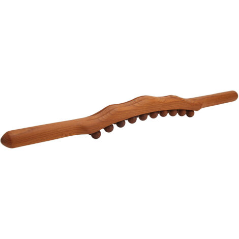 Bâton de Massage en Bois 20 Perles Ergonomique pour Points de Déclenchement et Relâchement Musculaire (1/5)