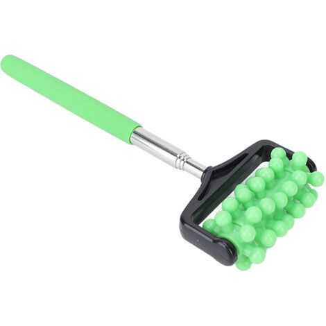 Bâton de Massage Rétractable pour le Dos - Rouleau Anti-Douleurs Musculaires pour Hommes et Femmes - Vert (1/5)