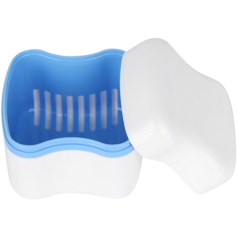 Boîte de rangement pour dentier avec filtre et écran - Appareil dentaire (Bleu ciel) (1/5)