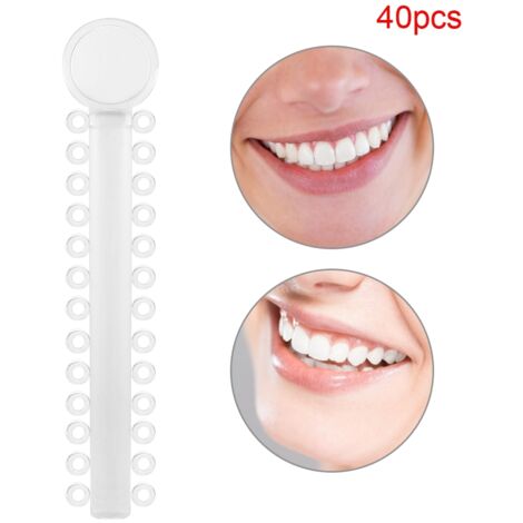 40 pièces élastiques orthodontiques pour appareil dentaire, bagues correctrices élastiques (1/5)