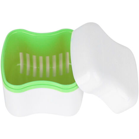 Boîte de Rangement pour Dentier avec Filtre - Appareil Dentaire (Vert) (1/5)