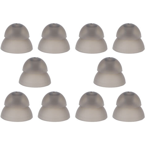 10 Pièces Dômes pour Prothèses Auditives 12mm Double Couche Silicone Doux Lavable Anti-Statique Noir (1/5)