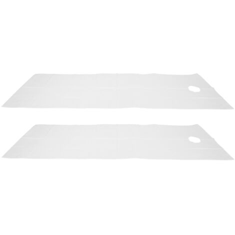 2 pièces Housse de Table de Massage Imperméable Résistante à l'Huile pour Salon de Beauté - Blanc (1/5)