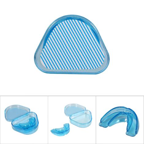 Gouttière dentaire professionnelle correctrice bleue souple pour alignement des dents