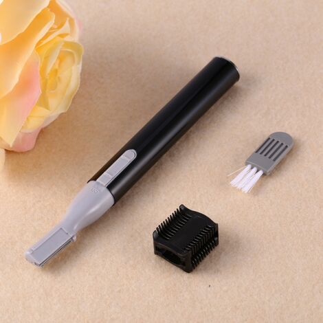 Rasoir Électrique Portable Visage Sourcils Corps Épilateur Lame Beauté Noir (1/5)