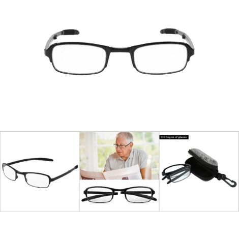 Lunettes de lecture pliantes légères pour presbytes, réduction de la fatigue (Noir 1.5)