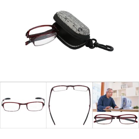 Lunettes de lecture pliantes légères pour presbytes, réduction de la fatigue (Rouge +2.0) (1/5)