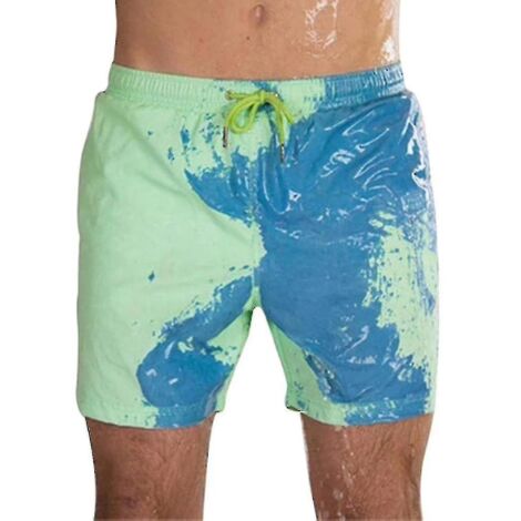 Short de plage magique à séchage rapide, changeant de couleur, pour adultes et enfants - XL - Vert (1/5)