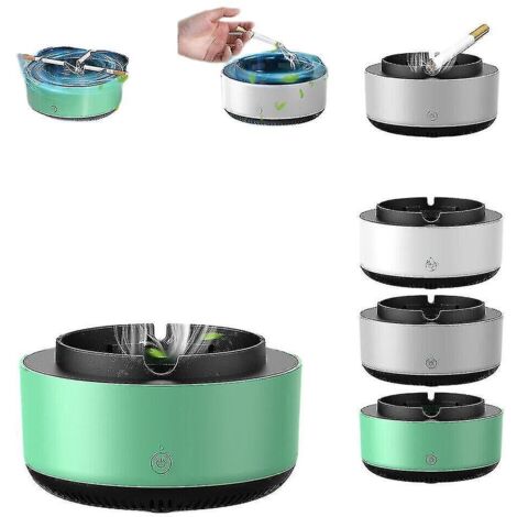 Purificateur d'air, cendrier intelligent sans fumée pour bureau, voiture et extérieur - Suzuka - Vert (1/5)