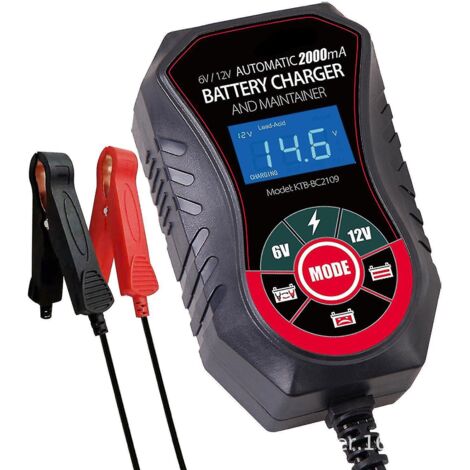 Chargeur de batterie standard européen pour voiture et moto 6V/12V 1A/1,5A/2A 4,5-32Ah (1/5)
