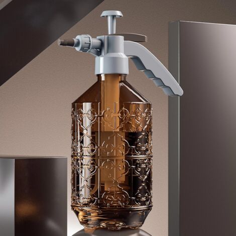 Vaporisateur à brume fine 2 l en plastique, 2023, brumisateur portatif à pression pour plantes avec pompe supérieure - Marron (1/5)