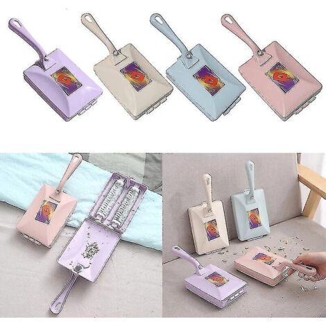 Brosse à miettes de tapis, brosse manuelle pour débris de tapis, brosse de table pour miettes de tapis, balai à miettes manuel - 1 pièce - Violet (1/5)