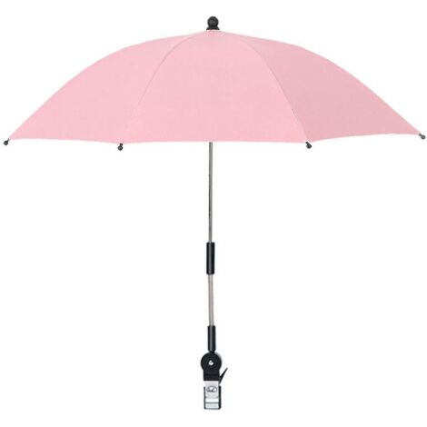 Parasol de chaise avec pince universelle et clip, parasol de plage réglable à 360° - rose (1/4)