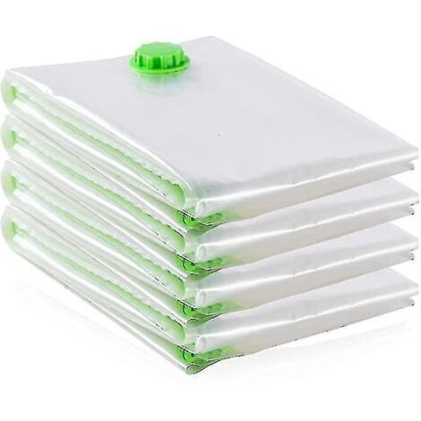 Lot de 4 sacs de rangement sous vide géants extra larges [120 x 100 cm] pour vêtements, couettes/literie (4 pièces (XL)) (1/5)