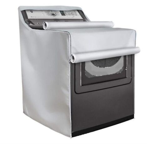Housse pour machine 210d, housse anti-poussière pour lave-linge et sèche-linge à chargement par le haut – Gris (1/5)