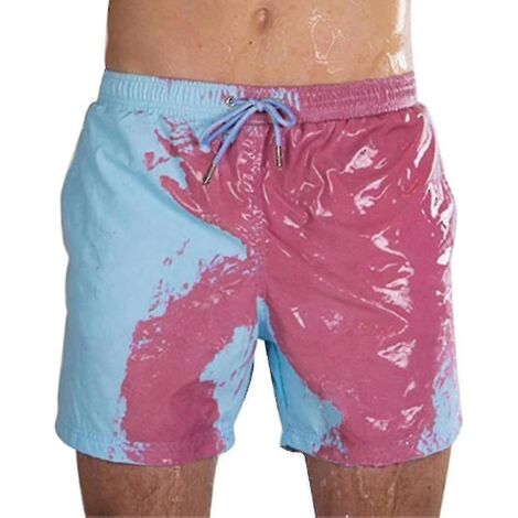 Short de plage magique à changement de couleur, séchage rapide, pour adultes et enfants - Taille enfant S - Violet
