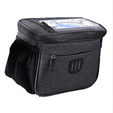 Sacoches de vélo grande capacité, panier avant pour vélo, sacoche tubulaire étanche et résistante pour guidon de scooter (1/3)