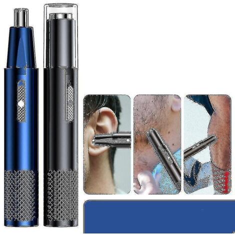 Tondeuse à poils pour nez et oreilles, tondeuse à poils de nez rechargeable par USB, professionnelle et indolore - blanche (1/4)