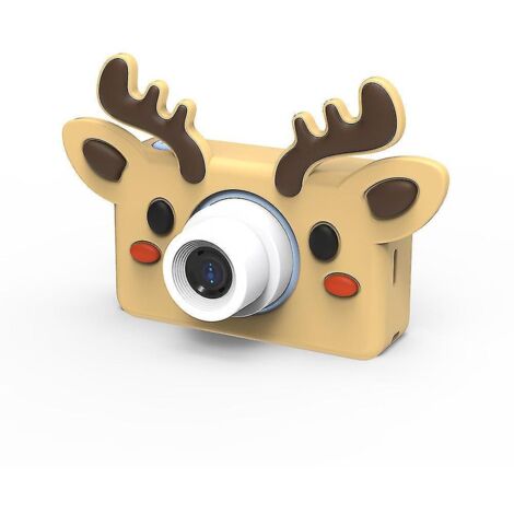 Étui de téléphone en silicone avec dragonne pour appareil photo enfant 2400W Pixel, motif cerf mignon, cadeau d'anniversaire pour filles et garçons, 16 g (1/5)
