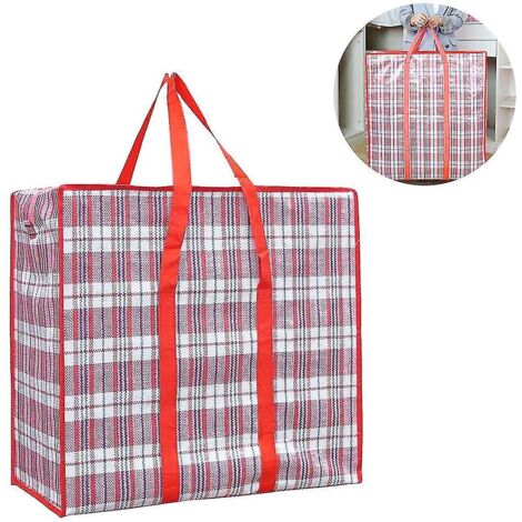 Grand sac de rangement avec fermeture éclair résistante, sac organisateur - Rouge (1/4)