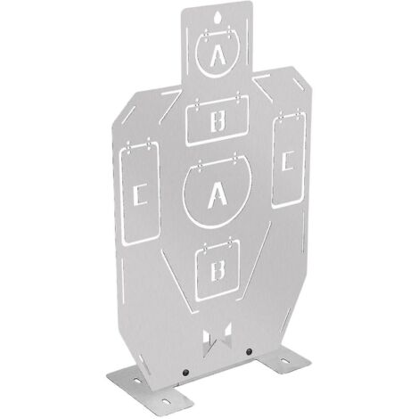 Cible de tir silhouette en acier inoxydable, cible tactique d'entraînement au tir-g-- (1/5)