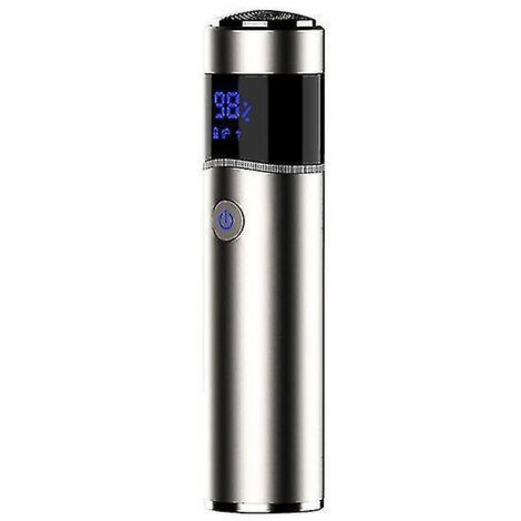 Rasoir électrique portable pour homme, étanche IPX7, utilisable sur peau sèche ou humide, rechargeable, charge rapide - Gris (1/5)