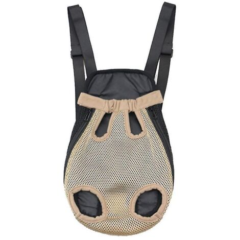 Sac à dos de transport pour animaux de compagnie, réglable sur le devant, pour chats et chiens, avec ouverture pour les pattes et la queue sur le ventre - L-Coffee (1/3)
