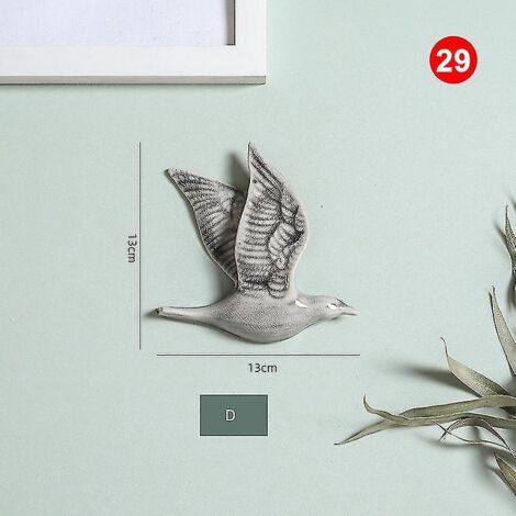 Décorations murales en céramique 3D en forme d'oiseaux - 29 pièces (1/5)