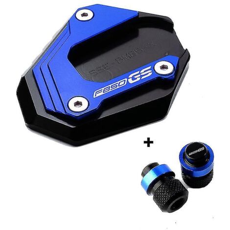Accessoires moto pour BMW F850GS, F750GS, F 750, 850 GS, F850GS Adventure (2018-2022) : béquille latérale, rehausseur, bouchon de valve (bleu). (1/5)