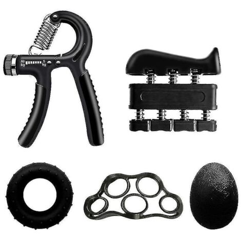 Ensemble de 5 pinces de renforcement pour les mains et les doigts - Noir (1/5)