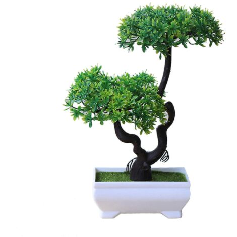 Plante artificielle réaliste, faux bonsaï en plastique, sans entretien, ornement en pot pour la maison, l'hôtel, le jardin, cadeau - 1 (1/5)