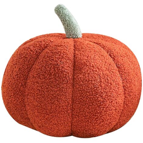 Coussin décoratif citrouille d'Halloween - Coussin citrouille doux et moelleux pour canapé - Décoration d'Halloween mignonne - 20 cm - rouge (1/5)