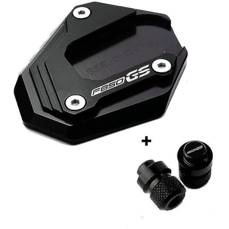 Accessoires moto pour BMW F850GS, F750GS, F 750, 850 GS, F850GS Adventure (2018-2022) : béquille latérale, rehausseur, bouchon de valve (noir) (1/5)