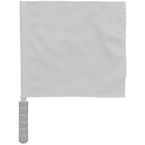 Drapeau d'arbitre en acier inoxydable, drapeau de commandement à main, drapeau de signalisation rouge, poignée en mousse, performance spéciale pour patrouille - blanc (1/5)