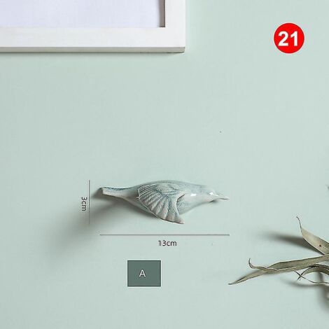 Décorations murales en céramique 3D en forme d'oiseaux - 21 pièces (1/5)