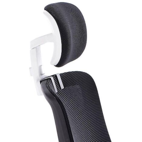 Appui-tête universel pour chaise de bureau, coussin de soutien de la tête rembourré, hauteur et angle réglables – Noir et blanc (1/5)