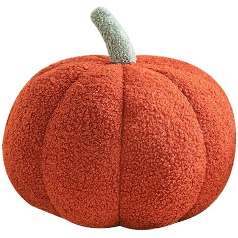 Coussin décoratif citrouille d'Halloween - Coussin citrouille doux et moelleux pour canapé - Décoration d'Halloween mignonne - 35 cm - rouge (1/5)