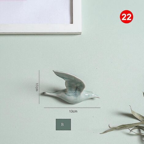 Décorations murales en céramique 3D en forme d'oiseaux - 22 pièces (1/5)