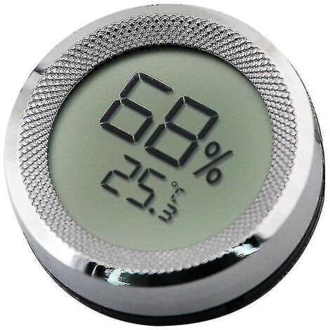 Hygromètre pour cave à cigares Mini Digital LCD avec capteur, 1 pièce, argent (1/3)