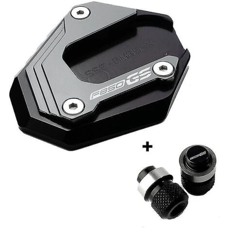 Accessoires moto pour BMW F850GS, F750GS, F 750, 850 GS, F850GS Adventure (2018-2022) : béquille latérale, rehausseur, bouchon de valve (gris). (1/5)