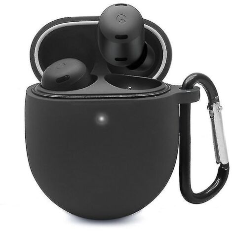 Étui de protection en silicone pour écouteurs Bluetooth Google Pixel Buds Pro, antichoc et avec boucle anti-perte - Noir (1/5)