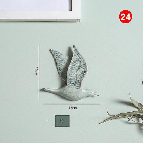 Décorations murales en céramique 3D en forme d'oiseaux - 24 pièces (1/5)