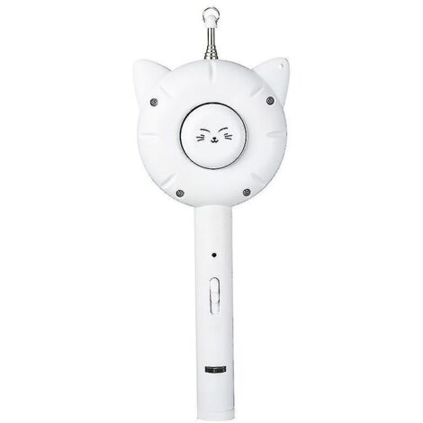 Jouet interactif 3 en 1 pour chat : peigne magique pour le toilettage, pointeur laser interactif et bâtonnet rétractable pour exciter le chat (blanc). (1/5)